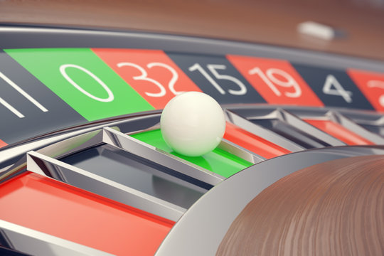 Casino Roulette Las Vegas Gambling Concept. Playing in a Casino Conceptual 3d rendering
