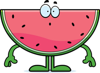 Surprised Cartoon Watermelon