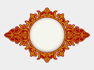 Vintage red and yellow frame design
