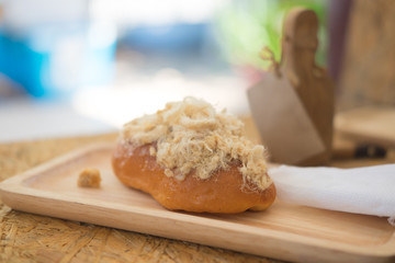 Dried shredded pork bread with mayonnaise