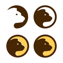 Bear Logo, Hear Bear Logo, Circle Bear Logo, Design Logo Vector