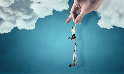 Hand of power and control . Mixed media