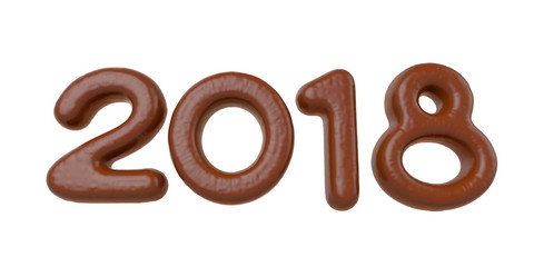 New 2018 year chocolate bar figures