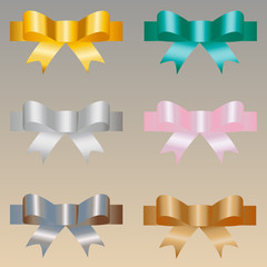 colored satin bows