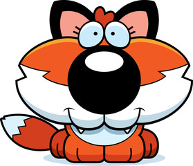 Cartoon Happy Fox Cub