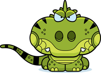 Cartoon Iguana Angry