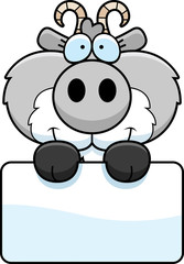 Naklejka premium Cartoon Goat Sign