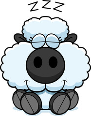 Cartoon Lamb Napping