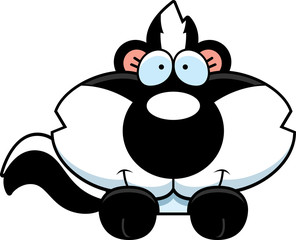 Cartoon Skunk Peeking