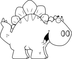 Hungry Cartoon Stegosaurus