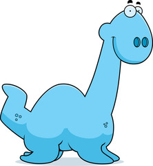 Smiling Cartoon Plesiosaur