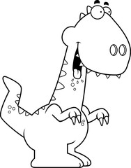 Hungry Cartoon Velociraptor