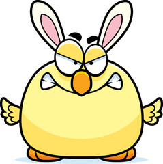 Angry Cartoon Easter Bunny Chick