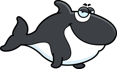 Sly Cartoon Killer Whale