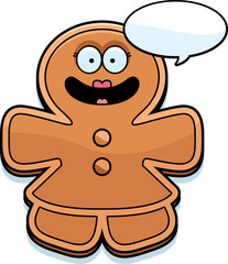 Talking Cartoon Gingerbread Woman