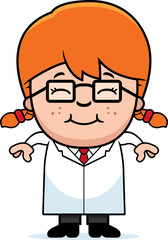 Smiling Cartoon Little Scientist