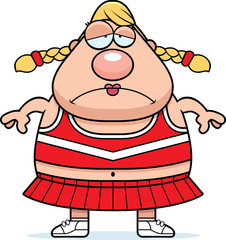 Sad Cartoon Cheerleader