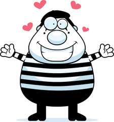 Cartoon Mime Hug