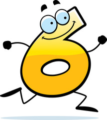 Cartoon Six Running