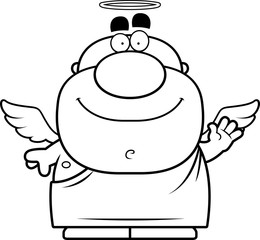 Waving Cartoon Angel