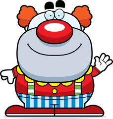 Waving Cartoon Clown