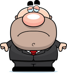 Sad Cartoon Businessman