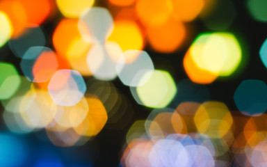 Colorful Blurred Bokeh Defocused Lights Abstract Background