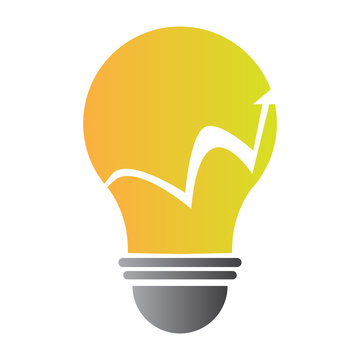 Isolated abstract lightbulb on a white background, Vector illustration
