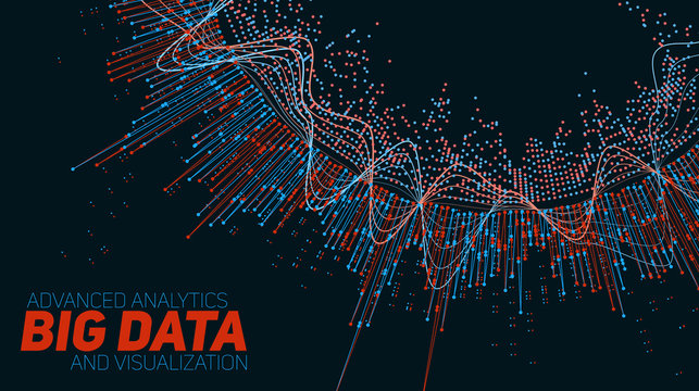 Big data circular visualization. Futuristic infographic. Information aesthetic design. Visual data complexity. Complex data threads graphic visualization. Social network representation. Abstract graph