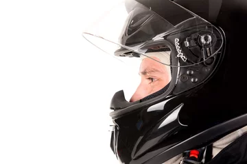 Fotobehang Racing driver with helmet © Luis Louro