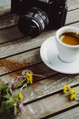 espresso and camera