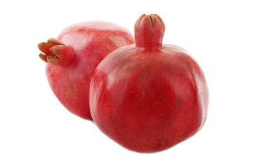 two pomegranates isolated