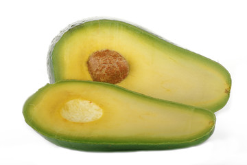 slices of avocado  isolated