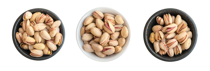 Pistachios in a Round Bowl Isolated