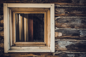 Window in the sauna