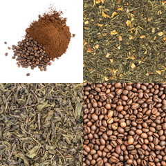 Dry Green Tea Leaves Background