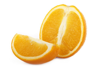 orange segment isolated on white