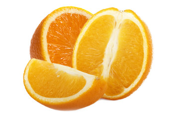 orange segment isolated on white