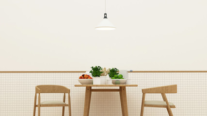 dining area and pantry - 3d rendering
