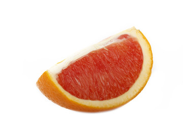 Fototapeta na wymiar red orange slice isolated on white