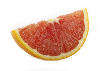 red orange slice isolated on white