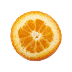 tangelo slice isolated
