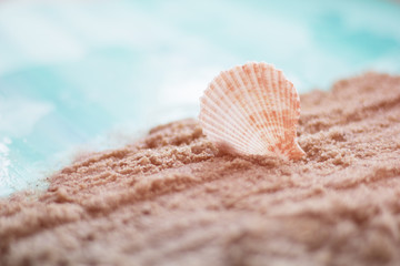 blurred beach toned background