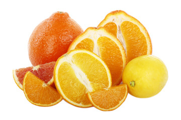 citrus isolated on white
