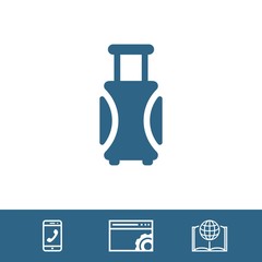travel bag icon stock vector illustration flat design