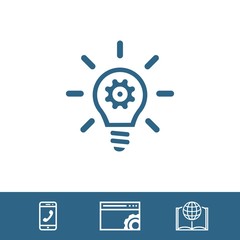 bulb icon stock vector illustration flat design