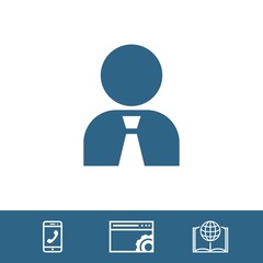 Man icon stock vector illustration flat design