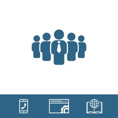 people with the leader icon stock vector illustration flat design