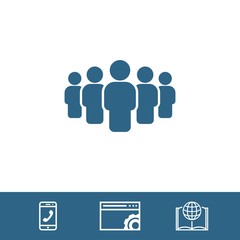 people with the leader icon stock vector illustration flat design