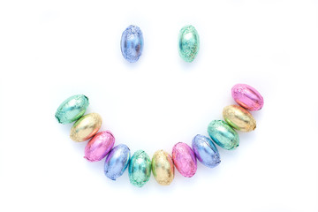 pastel chocolate eggs